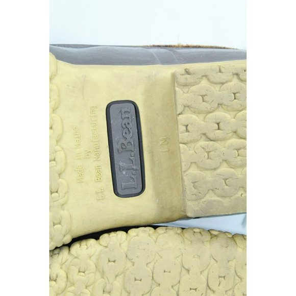 LL Bean Brown Leather Insulated Waterproof Ankle Duck Boots Size 10 M - Picture 9 of 10